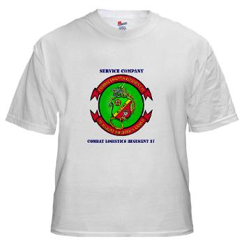 SC37 - A01 - 04 - Service Company with Text - White T-Shirt